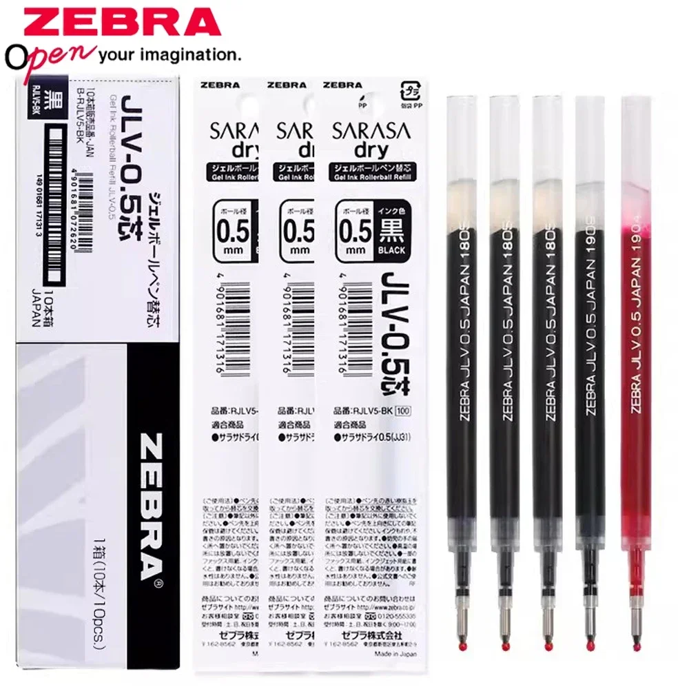 10pcs Japan ZEBRA Quick-drying Gel Pen Refill 0.4/0.5mm Is