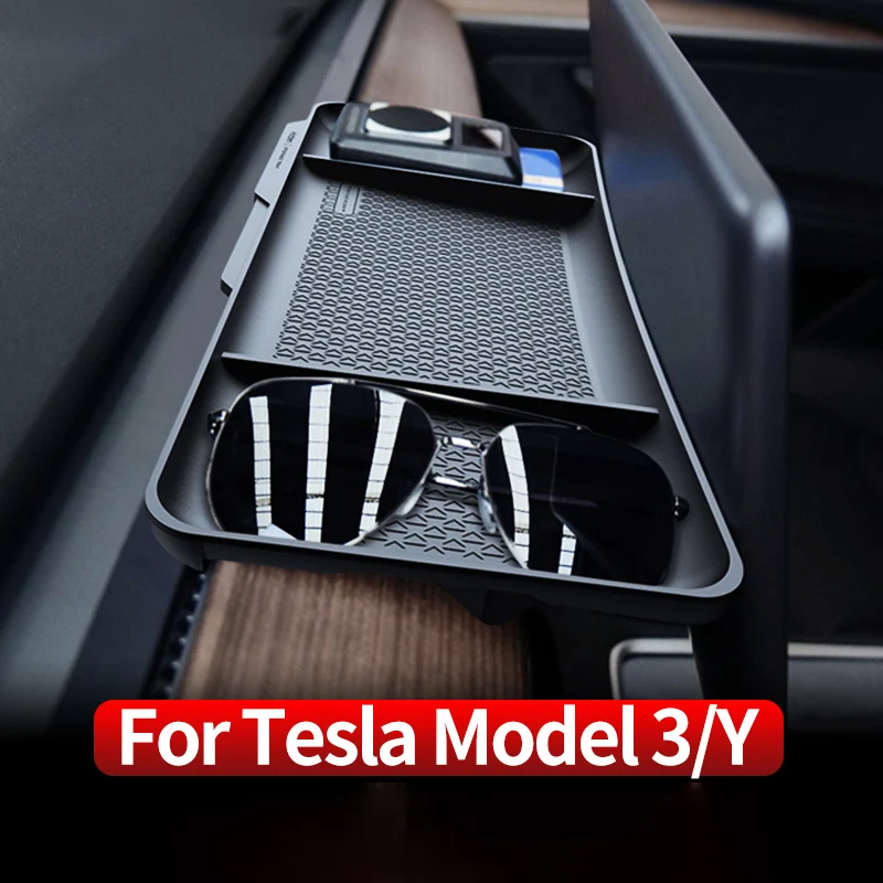 

Car ETC Storage Box Hide Tray Screen Rear Tissue Box Interior Trim Kit Decoration Accessorie For Tesla 2024-2024 Model 3 Model Y