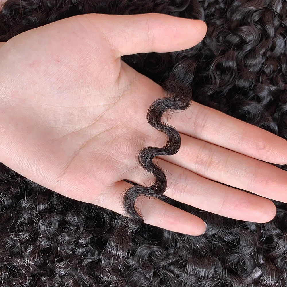 Jerry Curly Brazilian Human Hair Bundles Natural Color Pixie Curl Bundles Human Hair Deep Wave Remy Curl Bundle Extensions