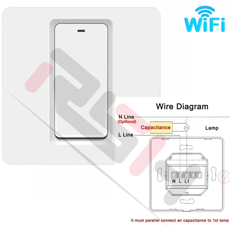 RSH Smart Panel Smart Switch For Apple HomeKit Remote Control Wall Switches 1/2/3 Gang Smart Switch Wifi Switch Work With Siri