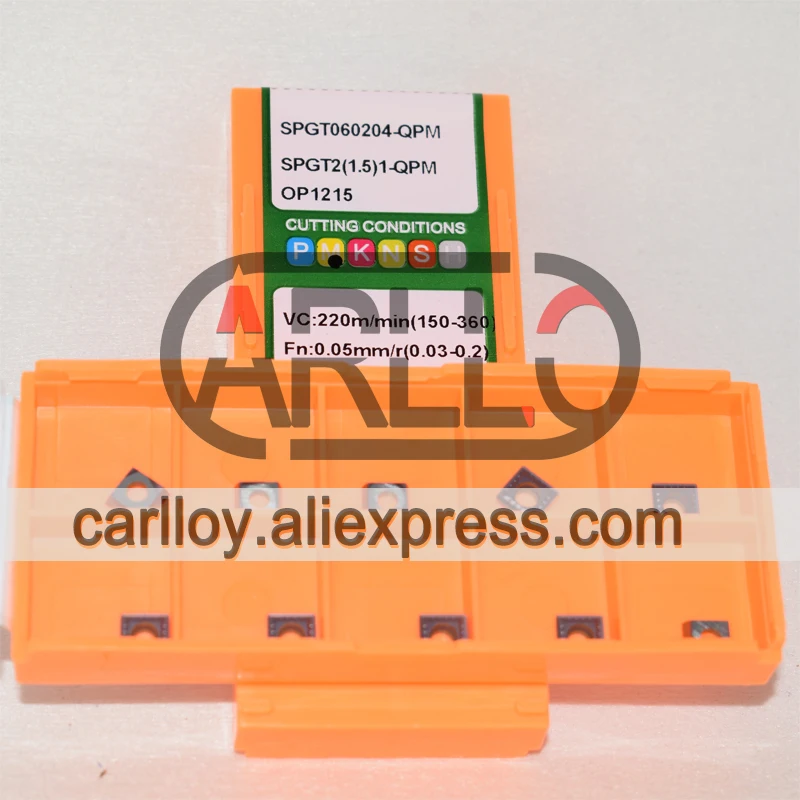 

SPGT060204-QPM SPGT 060204 -QPM OP1215 OP1315 Carbide Insert U Drill Tips Indexable Drilling Bits