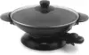 Housewares AEW-306 Electric Wok with Tempered Glass Lid Easy Clean Nonstick, Cooking Chopsticks, Tempura and Steaming Rack 1