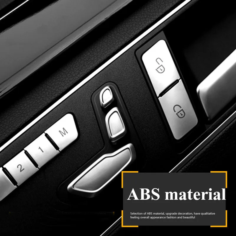 

Car Seat Adjustment Button Protective Sticker ABS Cover for Mercedes Benz A B E Class GLA CLA GLK GLE CLS ML GL Accessories