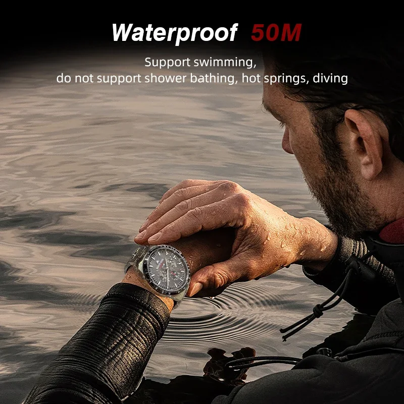NORTH EDGE 2025 LONGWINGS Men Quartz Watch Solar Powered Stopwatch Waterproof 50M 316 Full Stainless Steel Luminous Pilot Watch 4