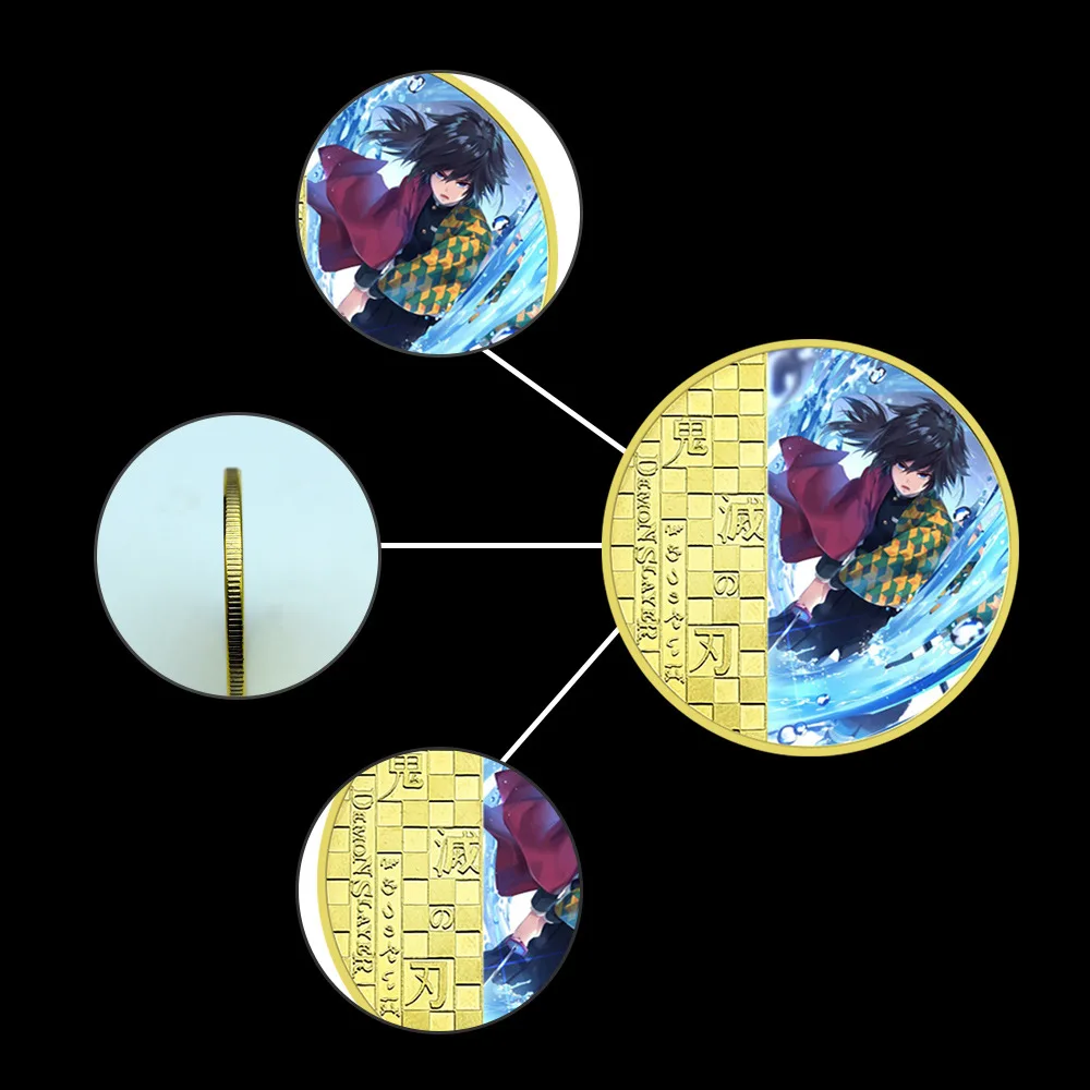 Gold Anime Demon Slayer Commemorative Coin Kimetsu No Yaiba