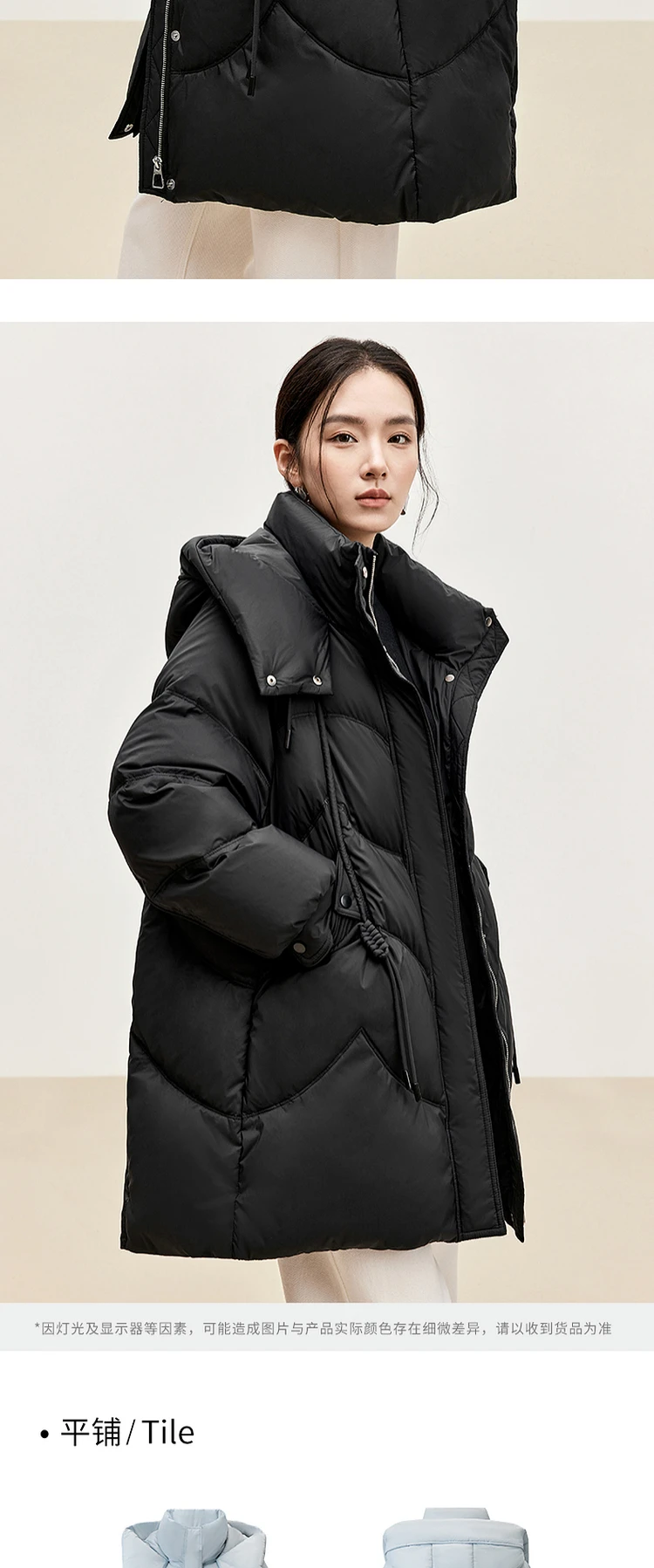 SENTUBILA 90% White Duck Down Coat Women 2024 Winter Thick Stand Neck Long Down Coat Puffer Jacket Women Outerwear W44Y56274