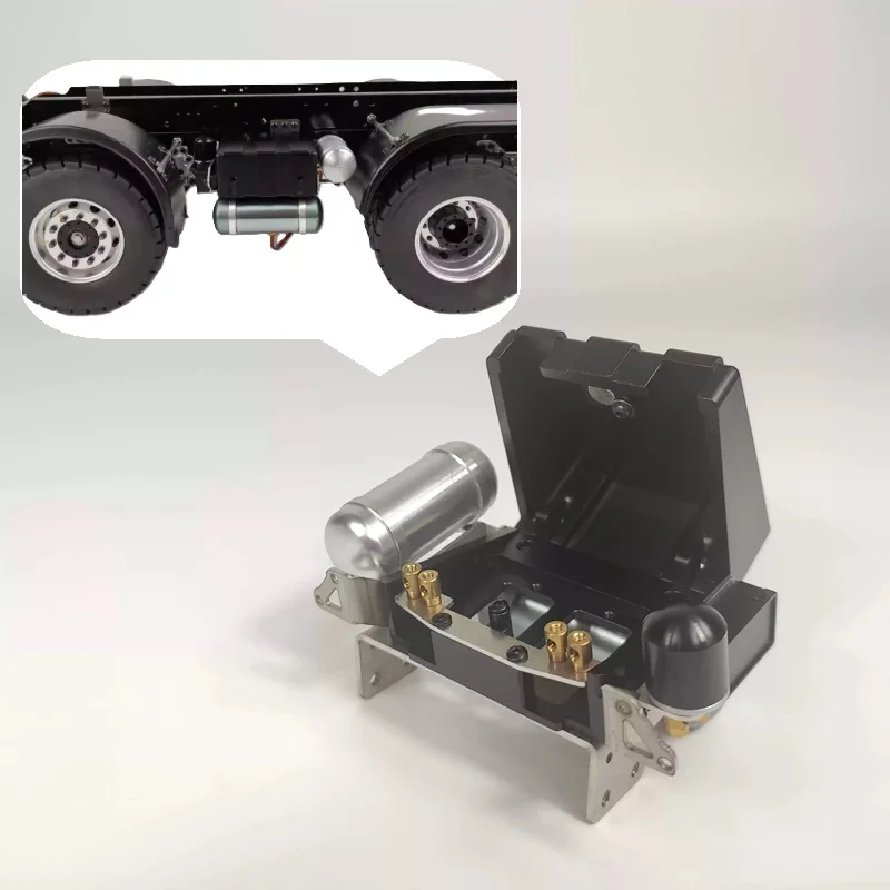 Metall-Simulationsbatteriekasten und Gastank für 1/14 Tamiya RC Truck Auto-Zubehör