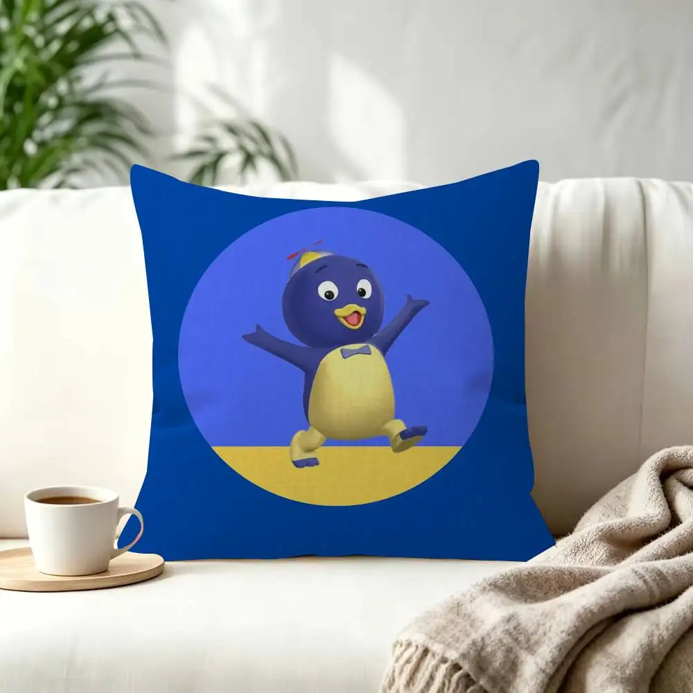 Playful Backyardigans Decorative Throw Pillow Cover - Cozy Square Accent