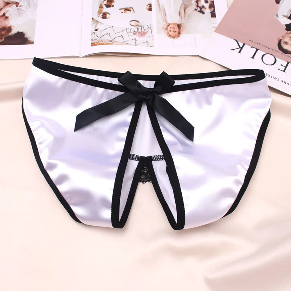 

Sexy Satin Thong Gstring Panties for Women Silk Underwear Lingerie Briefs M/L/XL Black/White/Wine red/Blue/Pink