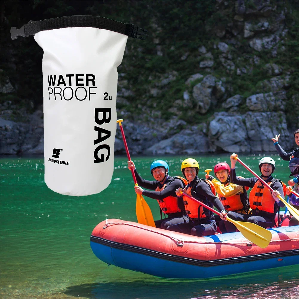 2L/5L/10L/20L/40L PVC Waterproof Dry Bag Rafting Phone Pouch Outdoor Diving Foldable Storage Beach Swimming Bag for River Ocean