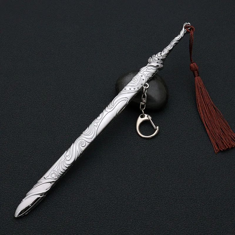 22cm Mysterious Lotus Casebook Young Master Sword Cosplay Toy Knife Metal Weapon Model TV Peripherals Kids Toy Gifts for Boys