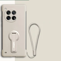 Sleek Frameless Hard Phone Case with Holder & Screen Protector - Oneplus13R (White)
