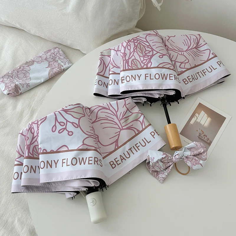 French style Umbrella Strong and Durable Sunshade Umbrella with High Beauty Sunscreen Folding Umbrella