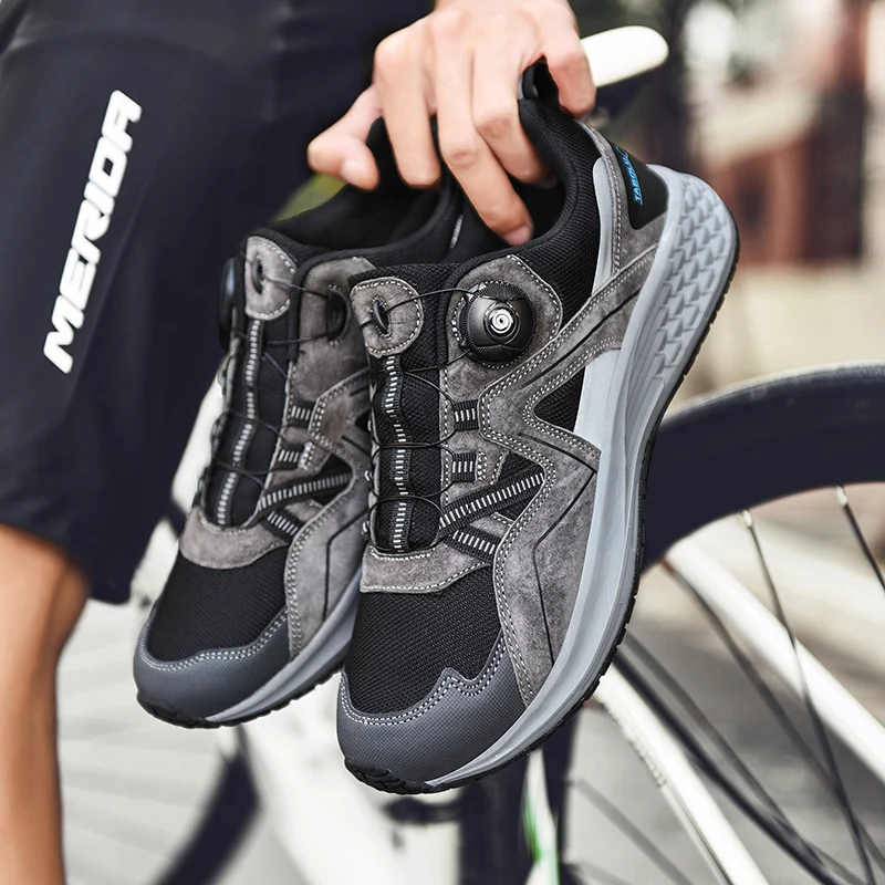 Cycling shoes mtb Men Flat Pedal Mountain Footwear Bicycle Indoor Cycling Sneaker speed Lock Cleat shoes bicycle trekking