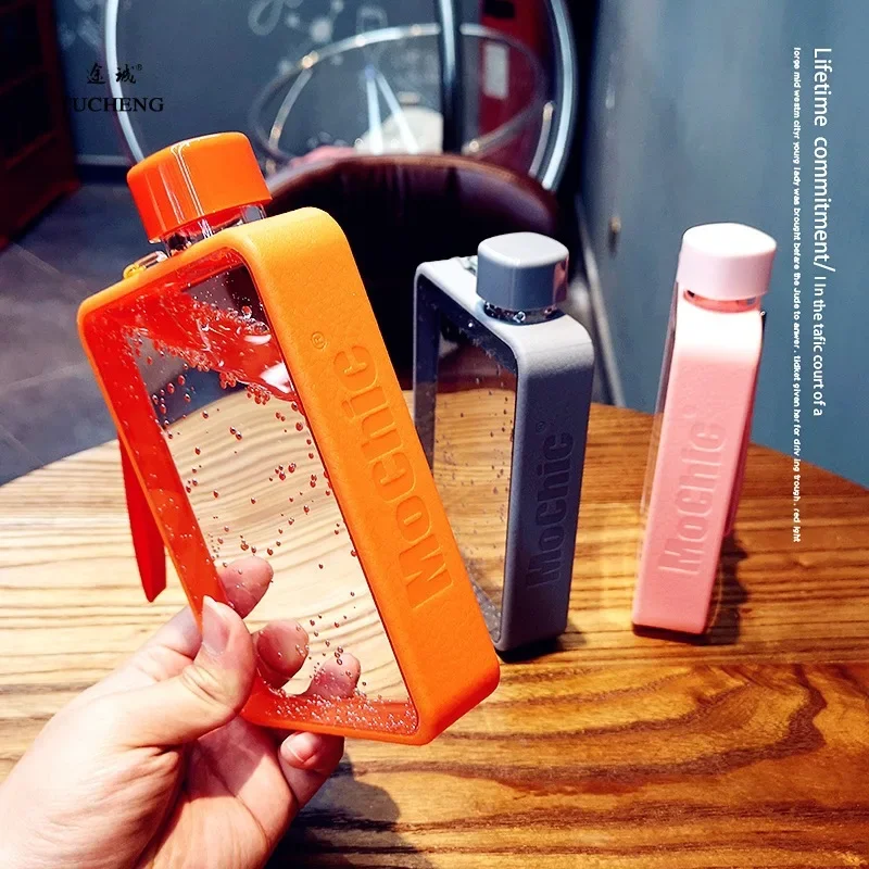 MoChic Moses A5 Flat Water Bottle Cup Grils A5 Flat Bottle Drinking for Water Portable Korean Creative Paper Bottles