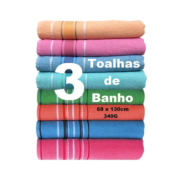 Soft Plush Bath Towels 100% Cotton + 3 Kit - AliExpress