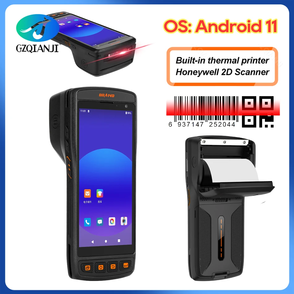 Pda Scanner Android 11 Handheld Terminal Zebra Pda 2d Barcode Scanner