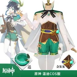 FAKUNTN genshin Cos Costume Initial Five-Star Wendi Cos Costume Barbara Game Anime Suit Cosplay Costume cosplay
