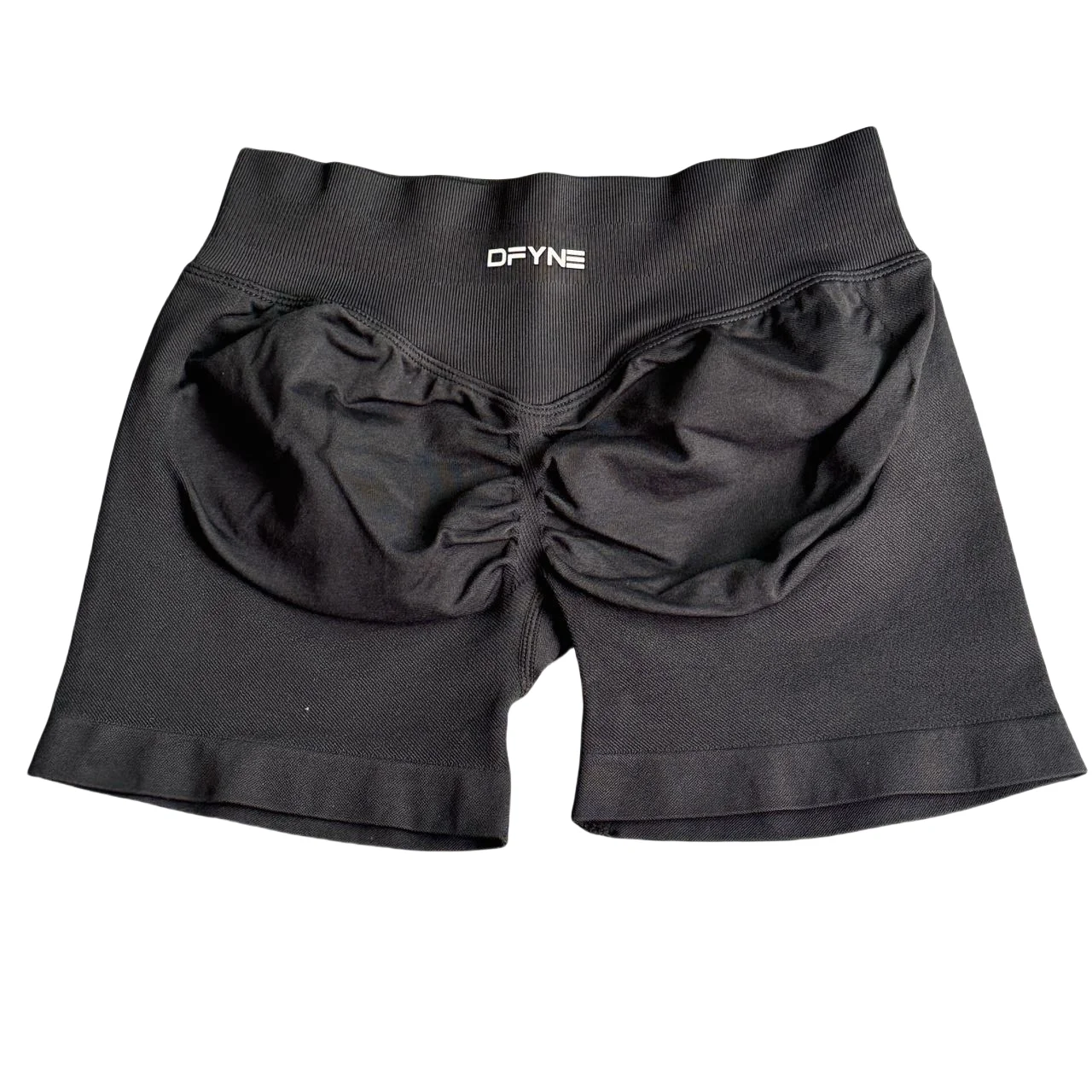 Impact Shorts with Logo 4.5'' Low Waist Seamless Yoga Shorts Scrunch Bum Gym Shorts Workout Biker Short Stretch Fitness Short 4