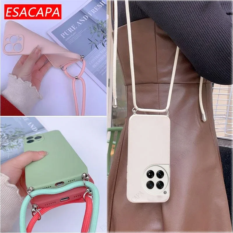Crossbody Lanyard Silicone Shockproof Phone Case with Strap