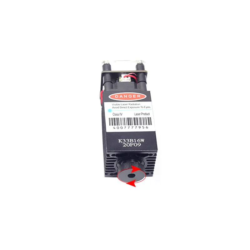 조각 레이저 모듈, 초점 조절 가능, 블루 커팅 레이저 헤드, 12V, 450nm, 5W