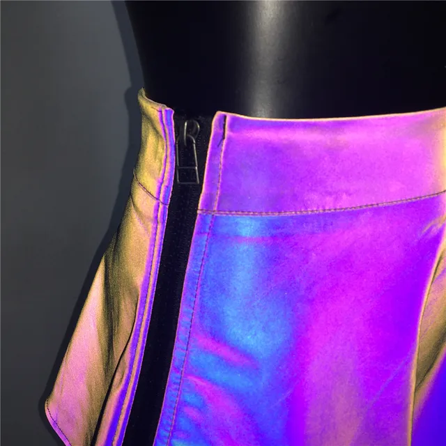 Holographic Reflective Mini Skirt 5