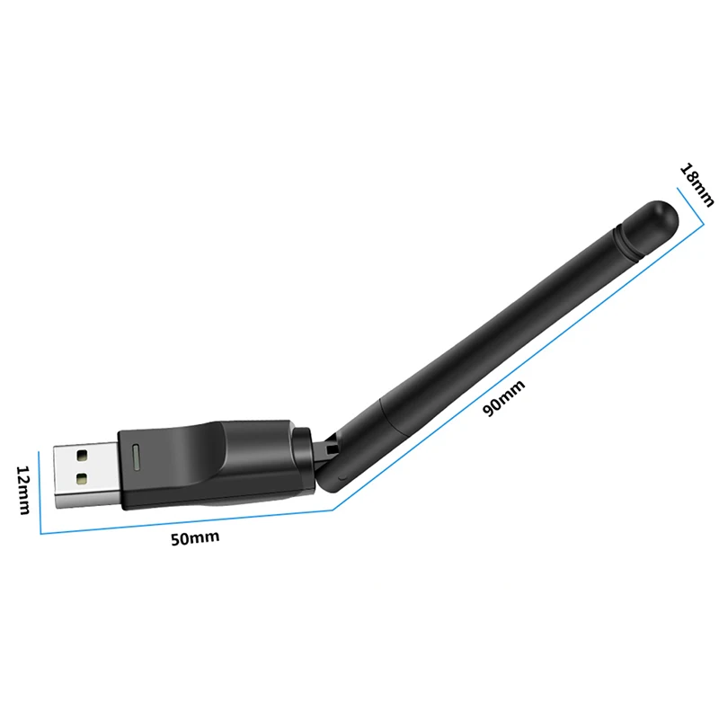 【MT7601 미니 USB WiFi 어댑터 150Mbps 무선 네트워크 카드 RTL8188 네트워크 카드 PC 데스크탑 노트북 2.4GHz용 Wi-Fi 수신기】