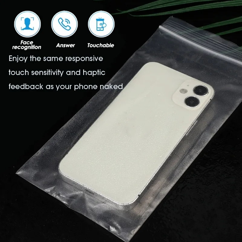 100-Pack Transparent Waterproof Mobile Phone Zipper Pouch