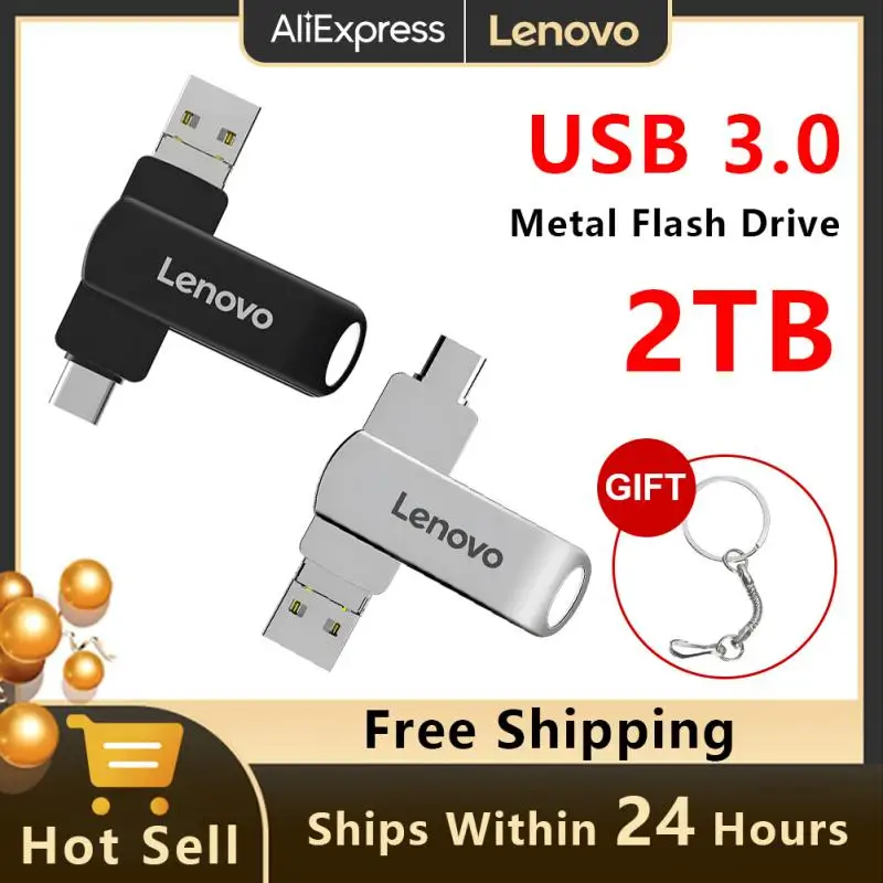 Lenovo Usb3.0 Flash Drive 2Tb 1Tb Pen Drive 128Gb Flash Drive U Disk Memoria Cel Usb Stick Memoria Usb Per Telefoni Laptop Ps5 Pc