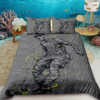 Housse de couette FashionFootball Star R-Ronaldo, ensemble de literie imprimé, housse de couette, couette, pour jeunes, filles, garçons, cadeau d'anniversaire 4