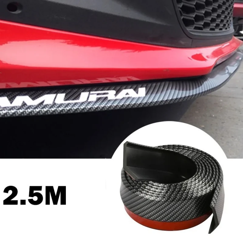 

Universal Car Bumper Lip 2.5M Stickers Car Front Bumper Lip Rubber Car Bumper Protectors Exterior Mouldings Bumper Lip Strip