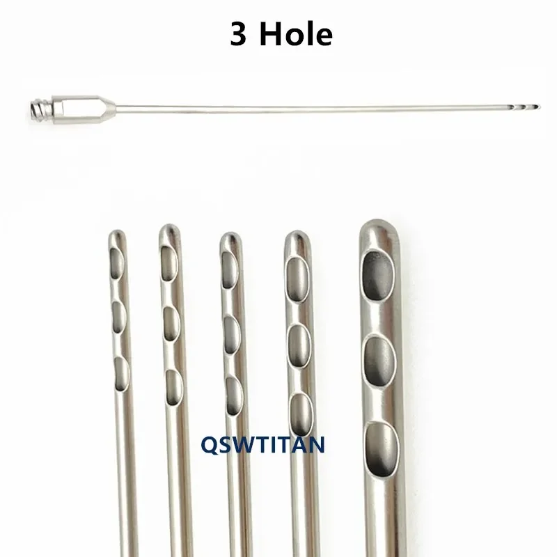 Three Hole fat harvesting cannula for stem cells liposuction cannula fat transfer needle 1pcs plastic surgery tool small needle