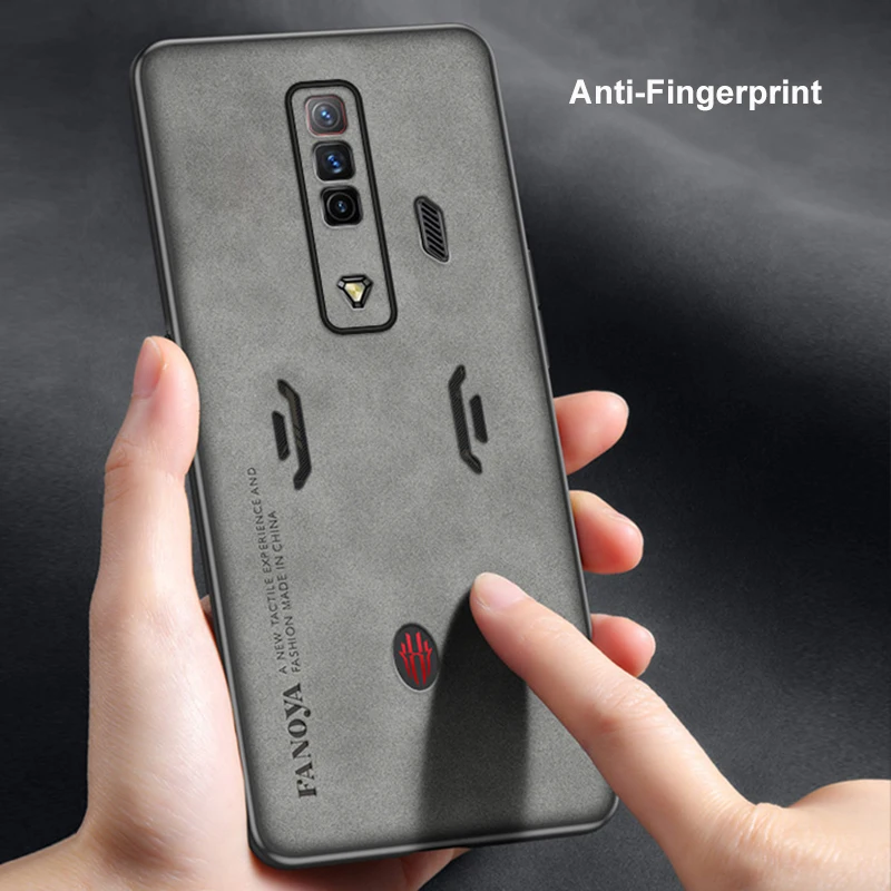 ZTE Nubia Red Magic 7 7S 6 6S Pro 커버 용 고급 가죽 케이스 RedMagic 6 7 Pro Coque 용 실리콘 전체 보호 전화 케이스