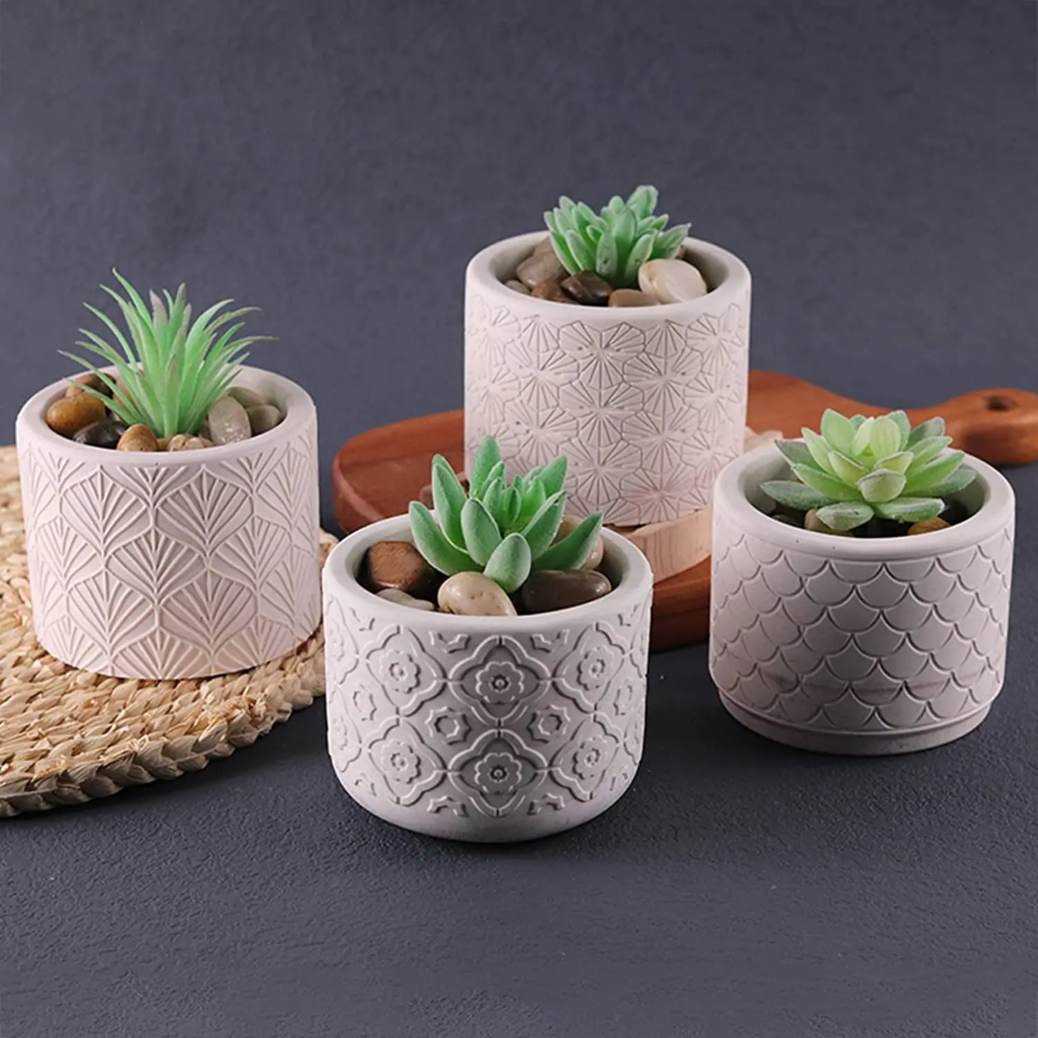 

Cylinder Flower Pot Cement Mold Gardening Planter Concrete Silicone Mold for Handmade Candle Jar Storage Box Plaster Resin Mould