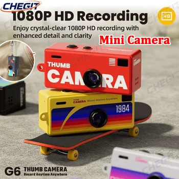 CHEGIT Thumb Portachiavi Fotocamera Mini Action Camera da 0,96 pollici Retro Supporto Scheda di memoria 1080P Videocamera molto piccola Videoregistratore