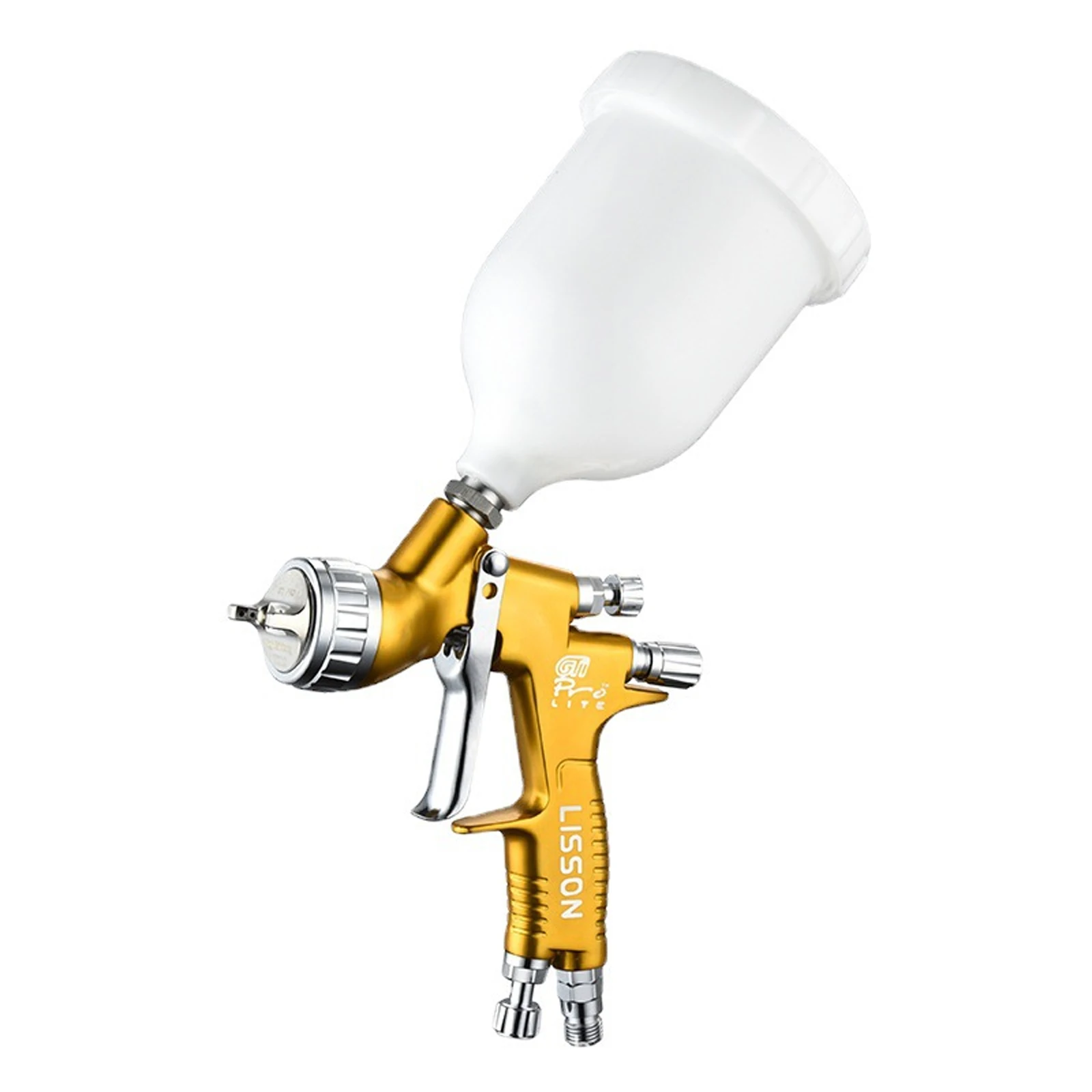 

1.3mm Nozzle Paint Gun Gravity Auto Paint Gun With Cube Can CM Paint Mix Cup And Adapter Spray Gun Air Regulator