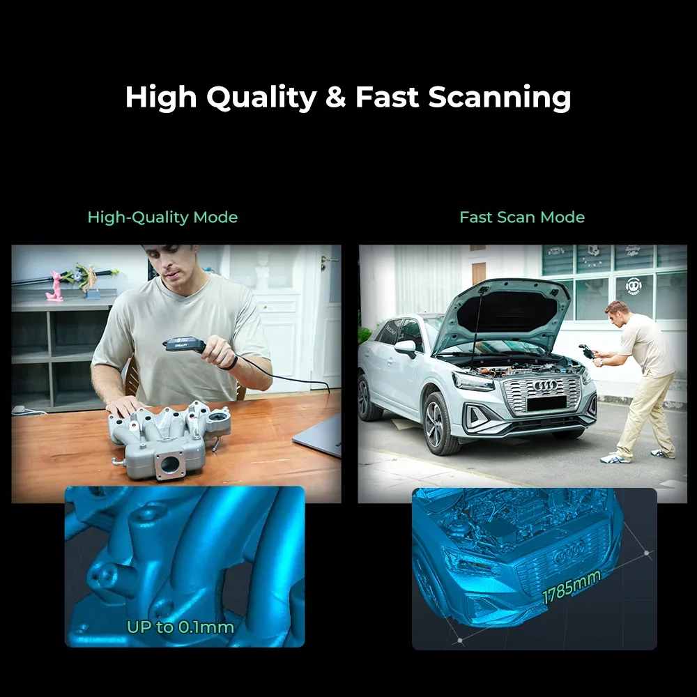Creality 고정밀 배송 준비 완료, 0.1mm CR-Scan Ferret Pro 산업용 신체 치과 쥬얼리, 휴대용 3D 스캐너