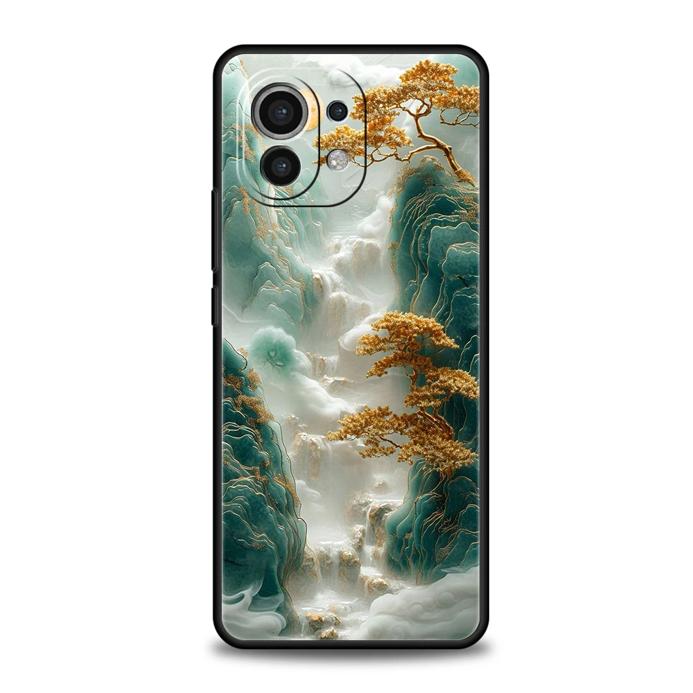 Landschaftsmalerei Handyhülle für Xiaomi Mi 14 13 12 11 Ultra 13T 12T Poco C51 F3 F4 F5 X3 X4 NFC M3 Pro Lite 5G Silikonhülle – Detail 7