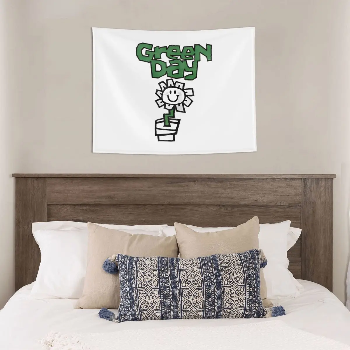 Green Day Punk Rock Tapestry Wall Hanging Printed Fabric Wall Tapestry American Bohemian Blanket Decor Tapiz