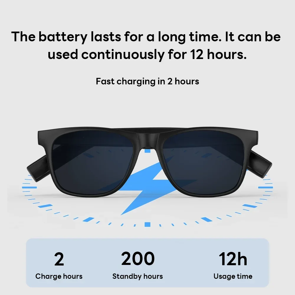 Lenovo 8K AI Smart Glasses Remote Control Touch Photo Camera Recording Translator Voice Assistant Wireless Bluetooth Eyewear