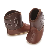 0-18M Newborn Baby Boys Girls Winter Toddler Short Boots Soft Rubber Bottom Non-Slip Baby Boots 2