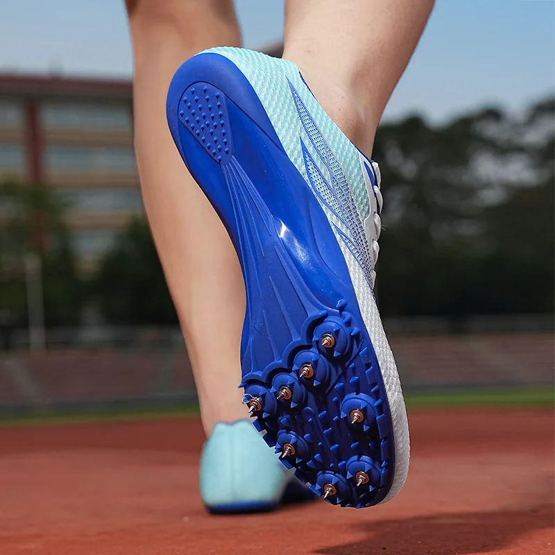 Men's Professional Spikes Athletic Shoes Women's Children's Breathable Racing Anti Slip Nail Shoes Sprint Athletic Shoes