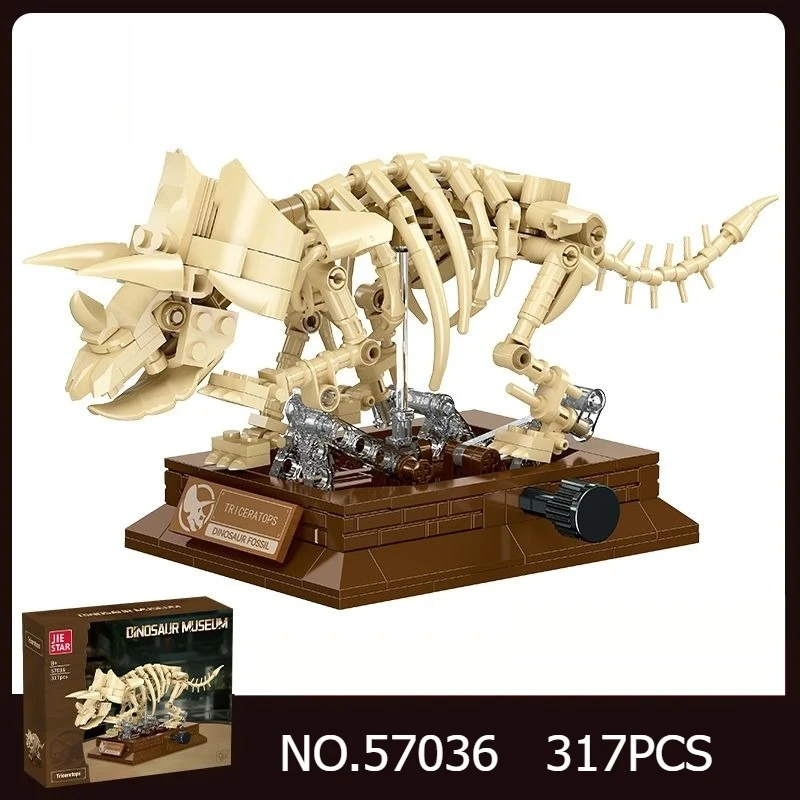 Dinosaur Fossil Building Blocks Set - DIY T-Rex Ornament, Perfect Gift