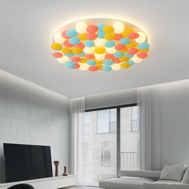 

Colorful LED Ceiling Lamp Beautiful Romantic Lighting Fixtures For Dining Room Restaurant Bedroom Art Deco Dropshipping