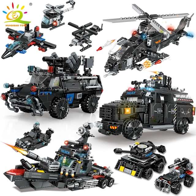 Lego City Police-police: Helicopter Transport Truck, Adventure Construction  Toy, With A Helicopter. - Blocks - AliExpress
