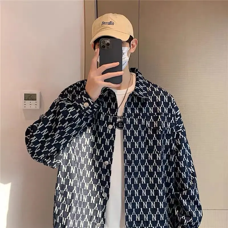 

Men Autumn Casual Jacket Baseball Bomber Male Fall Ins Handsome Coat Street Wear Loose Plus Size XXXL Letters Print Windbreaker