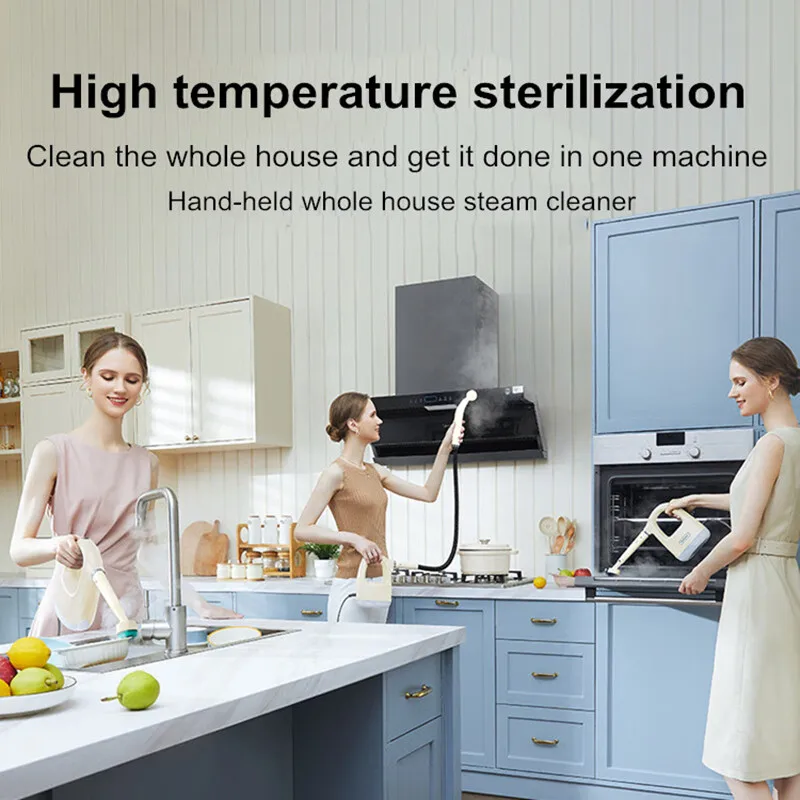 Maniglia pulitore a vapore macchina per la pulizia a vapore multifunzionale ad alta temperatura portatile per uso domestico aria condizionata da cucina - immagine 4
