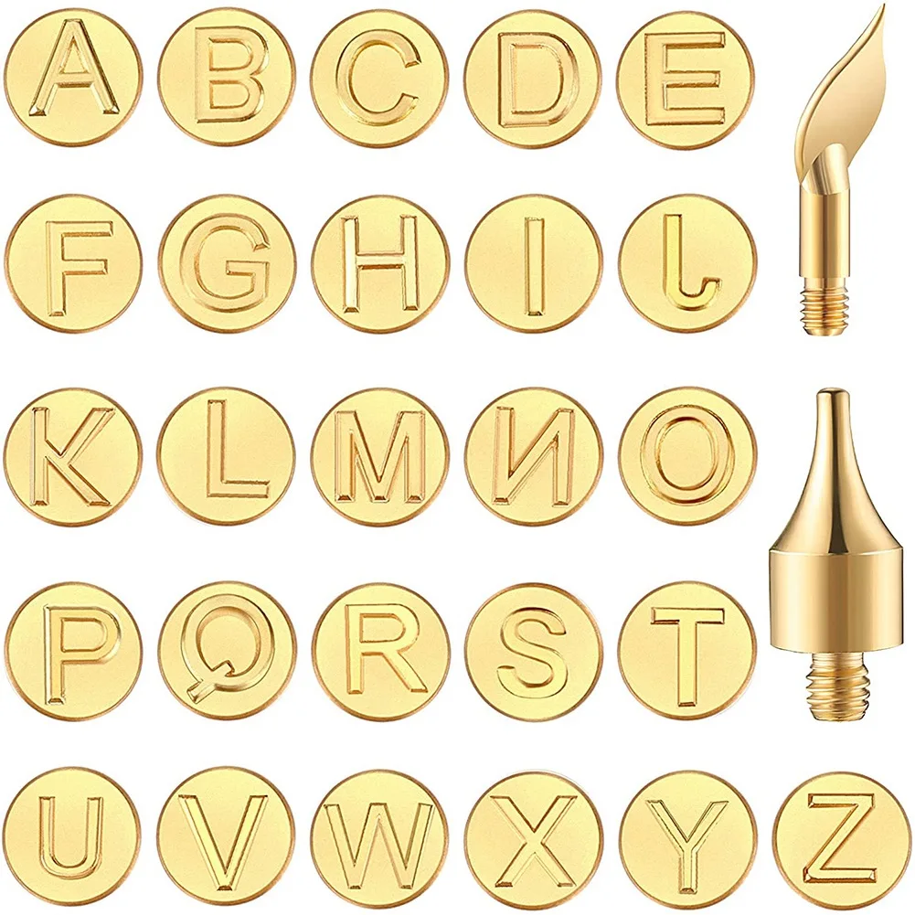 

28 Pieces of Wooden Burning Tip Letters Wooden Burning Tools Personalized Sets Used for Carving Craft Wood Burning DIY