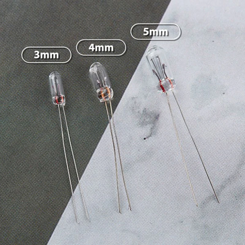 25개 12V 미니 표시등 전구 3mm 4mm 5mm 투명 텅스텐 램프 밀 쌀 전구 스위치 버튼용