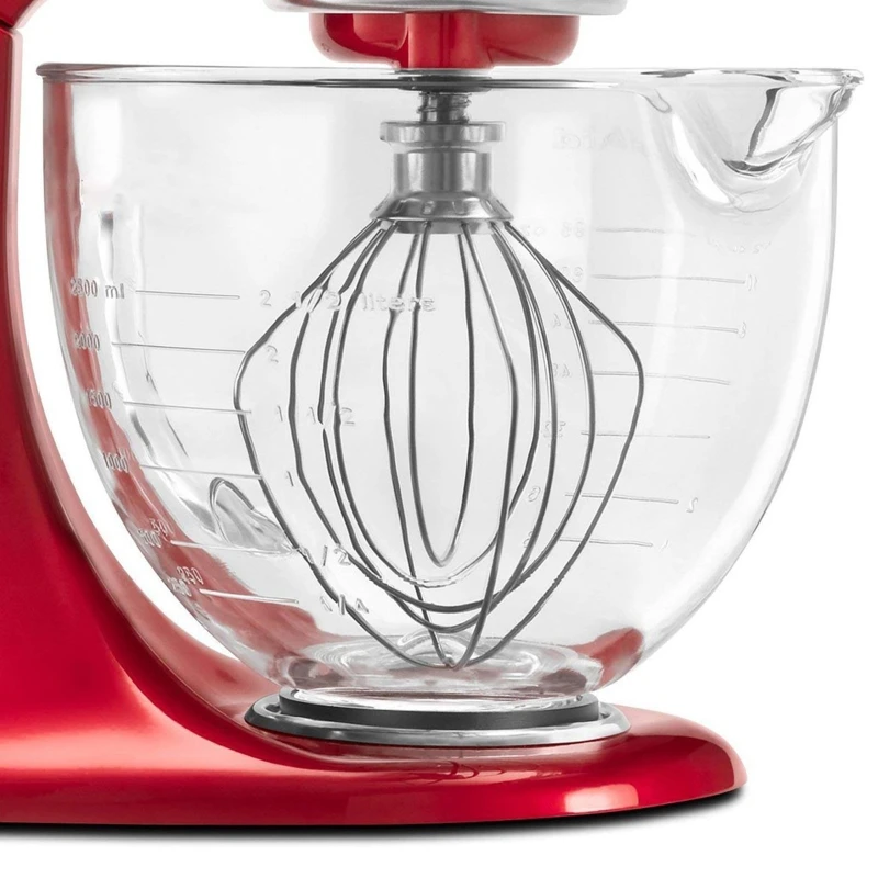 6-Wire Whip Stainless Steel Egg Cream Beater Cakes Mayonnaise Whisk for KitchenAid K45WW Mixer Upgrade Accessory